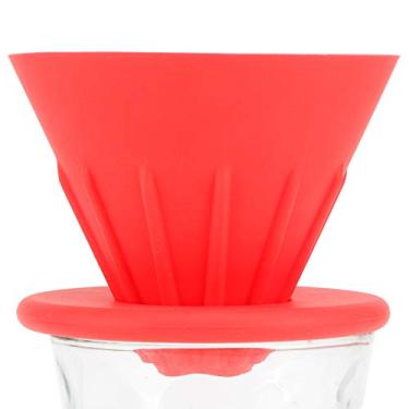 Imagem de Gotejador de café de silicone, máquina de preparar manualmente fácil e portátil, aproveite o café a qualquer hora, em qualquer lugar (vermelho)