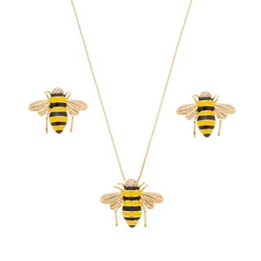 Imagem de Conjunto Bug Esmaltado Amarelo em Banho Ouro 18k