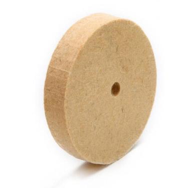 Imagem de Disco Escova Roda Polimento Feltro Politriz Esmeril 4 Poleg