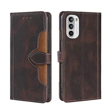 Imagem de For Motorola Moto G52 4G / G82 5G Skin Feel Magnetic Buckle Leather Phone Case