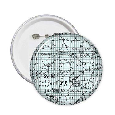 Imagem de Geometria fórmulas matemáticas cálculos figura pinos crachá botão emblema decoração acessório 5 peças