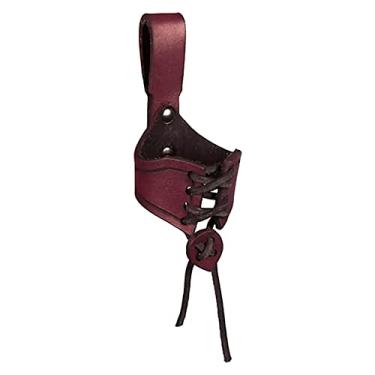 Imagem de Vaveren Porta- de chifre de boi coldre de coldre de couro acessório de bolsa para, Vermelho