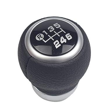 Imagem de Hacreyatu Car-Styling Manete de câmbio de couro de 6 velocidades para Subaru Impreza WRX STI 2009 2010 2011 2012 2013 2014 2015 2016 2017 2018 (capa preta preta + R está marcado na parte superior)