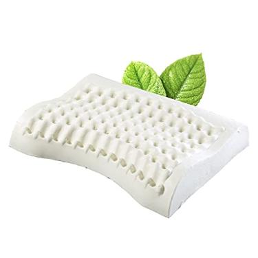 Imagem de Travesseiro de látex, melhor travesseiro para dor no pescoço, travesseiro ergonômico, travesseiro de látex borboleta de massagem com fronha quality goods