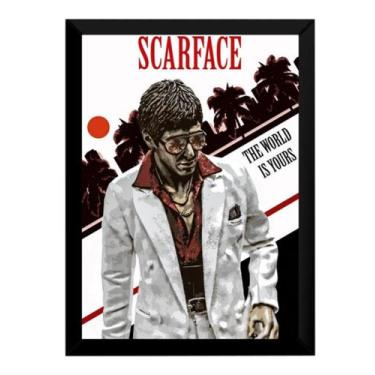 Imagem de Quadro Decorativo Scarface Arte Filme Poster Moldurado - Fanarte