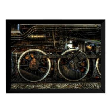 Imagem de Quadro Decorativo Locomotiva Antigo Trem Vintage - Fanarte