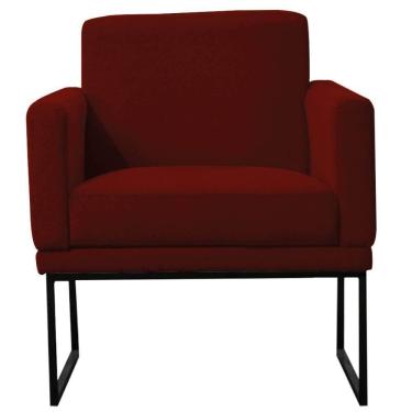 Imagem de Poltrona Decorativa Juliette Suede Com Armação Preta Metal