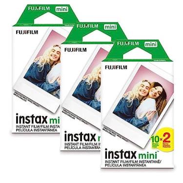 Imagem de Fujifilm Instax Mini Instant Film, pacote com 5 unidades inclui Qtd 2 Instax Mini Twin 10 folhas x 2 pacotes = 40 folhas + Instax Mini Single 10 folhas: Total 50 fotos