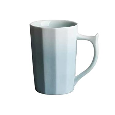 Imagem de GRFIT Caneca de cerâmica de 350 ml, caneca criativa personalizada, chávena de chá, escritório, copo de bebida, copo de casal, caneca de café de cor gradual (cor: E)
