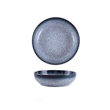 Imagem de Prato de serviço pratos de porcelana redondos de 20 cm, aperitivo pintado à mão, salada, sobremesa, massa, pratos, pratos de almoço seguros para micro-ondas (cor: D, tamanho: 1 pacote)