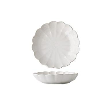 Imagem de Prato de serviço prato de jantar de cerâmica de 17,8 cm para casa vintage pintado à mão porcelana pratos redondos de jantar pétala criativa prato profundo feito à mão pratos seguros para micro-ondas