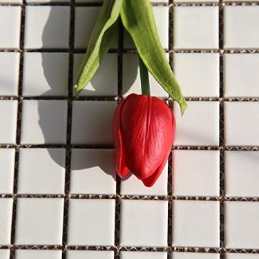 Imagem de Buquê de flores artificiais falsas buquê de casamento floral decoração de casa decoração de casa flores brancas centros de mesa flores artificiais (cor: Rojo, Tamanho: Talla Única)