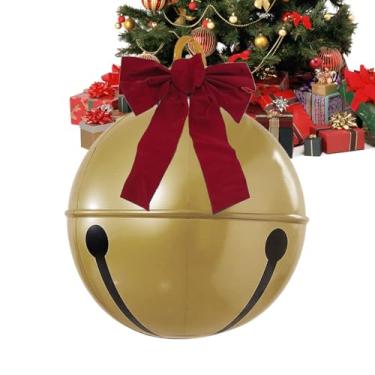 Imagem de Bolas de Natal infláveis grandes, enfeites de sino de Natal infláveis - Decorações de festa à prova de intempéries para gramado caminho jardim quintal varanda sala de estar quarto escritório interno