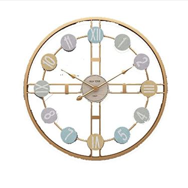 Imagem de Relógio de parede para sala de estar, numeral romano, retrô, decoração de casa, relógio para bar, café, decoração silenciosa, relógio de parede redondo