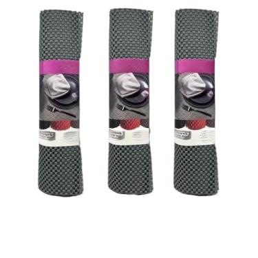 Imagem de Forro e Tapete PVC Antiderrapante para Gavetas, Armário de Cozinha e Closet (Proteção Antiderrapante para Armários e Gavetas)(3 CINZAS)