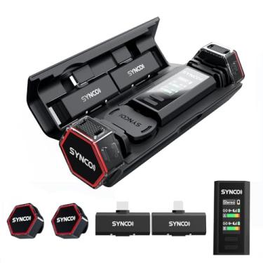 Imagem de SYNCO Microfone de lapela sem fio G4 para iPhone/Android Phone/câmera, mini microfone de lapela com 48 kHz 24 bits, alcance de 200 metros, cancelamento de ruído para gravação de vídeo, streaming