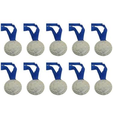 Imagem de Kit C/10 Medalhas de Ouro Prata ou Bronze Honra ao Merito C/Fita 943 -
