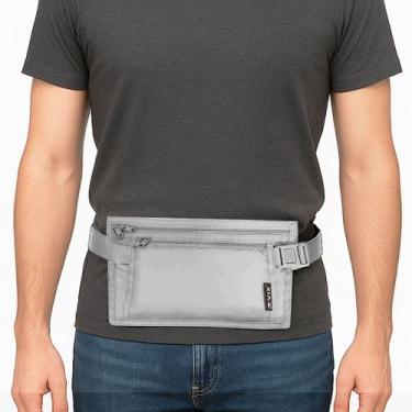 Imagem de Bolsa Pochete Doleira Porta Dólar Celular Antifurto Cintura Tactel Fin