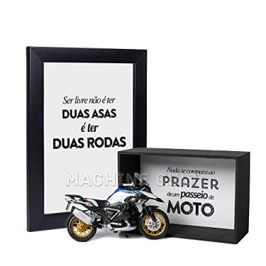 Imagem de Machine Cult - Kit de Miniatura de Moto com Expositor e Quadro BMW R 1250 GS, Escala 1:18, Adulto, Não Dobrável