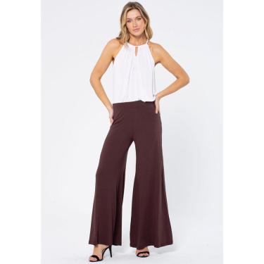 Imagem de Calça Pantalona Granja Malha Marrom