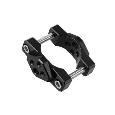 Imagem de Motoforti Suporte universal para guidão de 17 a 42 mm, extensor de espelho retrovisor ajustável, suporte de holofote offroad para motocicleta, scooter, preto, de longa duração