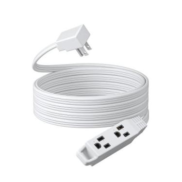 Imagem de Cabo de extensão DEWENWILS 15FT Flat Plug 13A/125V/1625W branco