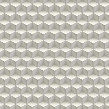 Imagem de Papel De Parede Fiesta Modern Cubos 3d Cinza Claro 543272 Fiesta Modern 543272