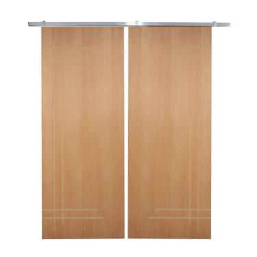 Imagem de Porta Dupla De Correr P- Verniz Frisada F05 - 210x120