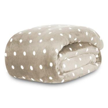 Imagem de Cobertor Microfibra Casal Blanket Vintage 300 Petit Poá Bolinhas Toque