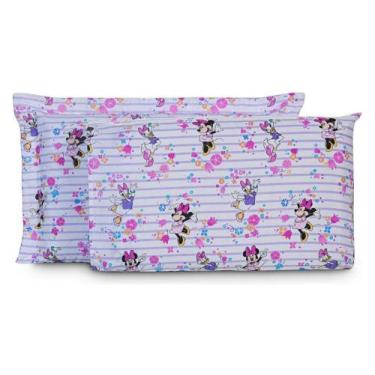 Imagem de Jogo de Cama Solteiro Infantil 3 Pçs Disney Minnie e Margarida Andreza