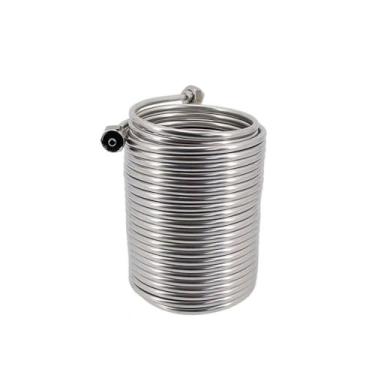 Imagem de Refrigerador De Dupla Bobina De Aço Inoxidável - 5/16"(8mm) OD, 50/70/80ft, Kit Cerveja Caseira DIY - 1 Peça Para Festas E Piqueniques(70ft)