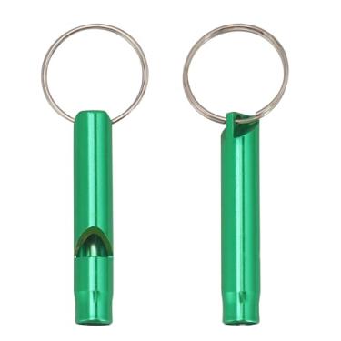 Imagem de Apito de cachorro 2 peças para treinamento, apito silencioso para parar de latir e lembrar de treinamento, com chaveiro para cães pequenos, médios e grandes (verde)