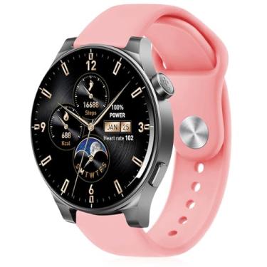 Imagem de Inhosper Pulseiras de silicone compatíveis com TOZO S6/S5/S3, pulseiras esportivas macias de substituição para relógio inteligente CMF Watch Pro/Pro 2/Pro 3/TicWatch Pro 3 Ultra GPS/S2, feminino