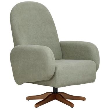 Imagem de Poltrona De Amamentação Com Balanço Giratória Dolce D02 Bouclê Verde Oliva C-199 - Lyam Decor