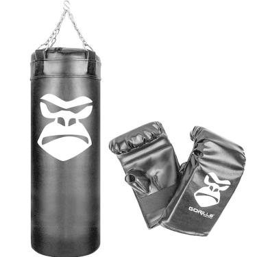 Imagem de Saco De Pancadas Profissional 100 Cm Luva Bate Saco Gorilla