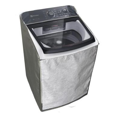 Imagem de Capa Para Maquina de Lavar Electrolux LEC LEJ 13 kg 14 kg Ziper Cinza