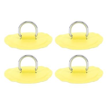 Imagem de Remendo de Anel D, 4 Peças de Remendo de PVC para Barco Inflável Jangada Bote Caiaque Prancha de Surf Stand Up Paddleboard para Jangada Caiaque Sup (Amarelo)