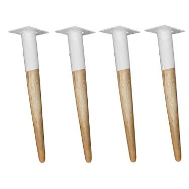 Imagem de Pé Palito 50cm Madeira Eucalipto Ayme Suporte Canhão Metal Resistente (4, Branco)