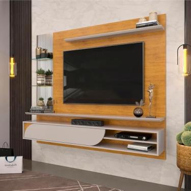 Imagem de Painel para Tv até 60 Polegadas com Espelho Dj Móveis Ravi Cedro Bali