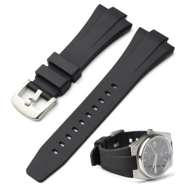 Imagem de Sight Focus Pulseira de borracha FKM Fluororubber de liberação rápida para relógio Tissot PRX série 40 mm, pulseira de relógio de substituição para Tissot PRX Powermatic 80, pulseira de 12 mm
