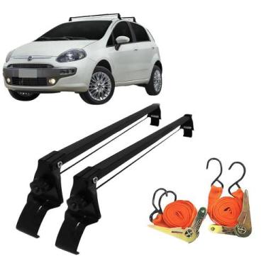 Imagem de Rack De Teto Fiat Punto 4 Portas 08 A 17 + 2 Cintas Catraca - Vhip