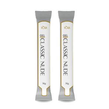 Imagem de Kit 2 Sachês Gel Classic Nude Refil Alongamento 14G, Vlia - Vòlia