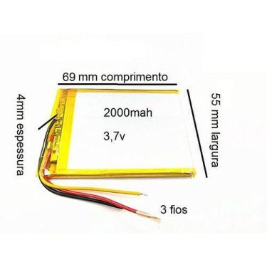 Imagem de Bateria Gps 7 Polegadas 2000mah 3 Fios 405569 - bgb