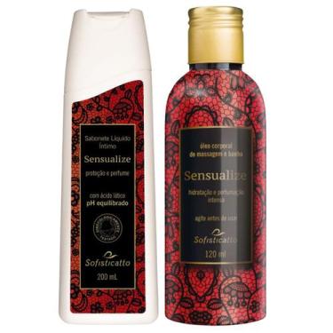 Imagem de Óleo de Massagem Corporal Intima e Sabonete Kit Sensualize - Sofistica
