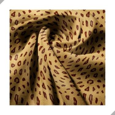 Imagem de Tecido Poliéster Estampado Jacquard Pele Onça Animal Print - 1,40m - C