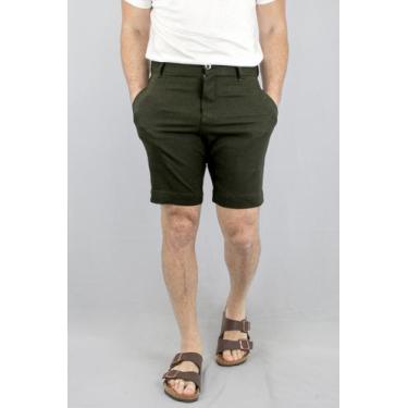 Imagem de  Bermuda Masculina De Alfaiataria Em Linho Conforto e Estilo - Opus, V