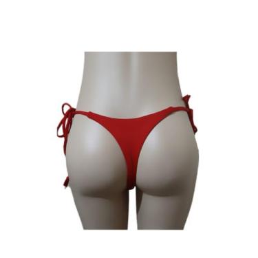Imagem de Calcinha de biquíni avulsa de amarrar liso fio dental - DE UMA MARIA P