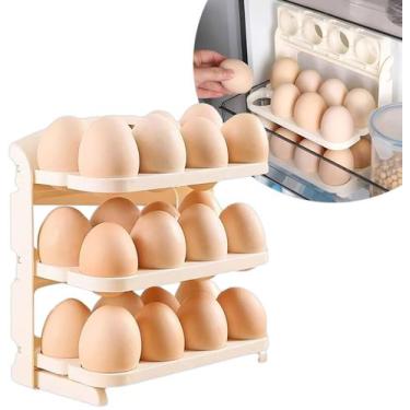 Imagem de Porta Ovos Bandeja Dispenser Dobrável Organizadora Ate 24 Un - Genéric