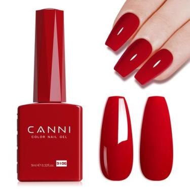 Imagem de Verniz em Gel CANNI - Vermelho Marrom - Alta Brilho - 10ml