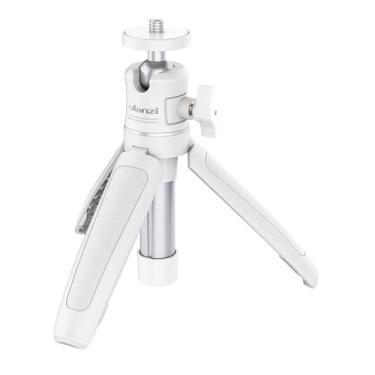 Imagem de Mini Tripé/Bastão Selfie Ulanzi para Smartphone e Câmera - Branco, Extensível, Portátil e com Cabo de Sílica Antiderrapante